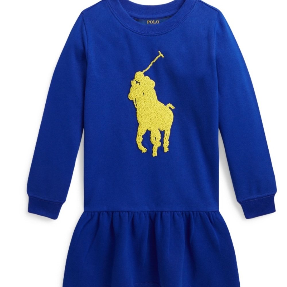 Polo by Ralph Lauren Blue and Yellow Sweater with Logo